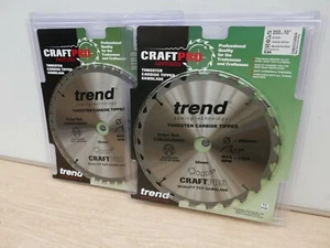 2 X TREND 250MM  24T & 42T TCT TABLE MITRE SAW BLADES CSB/CC25024 & CSB/CC25042 - Picture 1 of 1