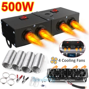 Calentador universal debajo del tablero 12V descongelador térmico con control de interruptor coche camión 4 puertos - Imagen 1 de 30