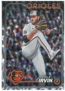 2024 Topps Actualización Silver Crackle Foilboard Cole Irvin RC Orioles #US138 Mega Caja - Imagen 1 de 2