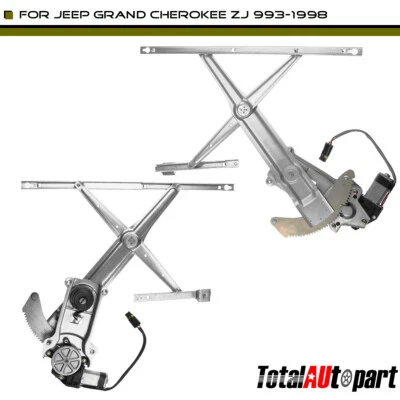 2x Window Regulators w/Motor for Jeep ZJ Grand Cherokee 93-98 Front Left & Right - Image 1 of 4