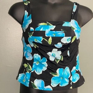 Tankini tropical floral Studio Works talla 10 traje de baño ¡solo excelente! - Imagen 1 de 9