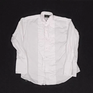 Lauren Ralph Lauren Tuxedo Shirt Mens 16-32/33 White Pleated Bib French Cuff - Picture 1 of 13