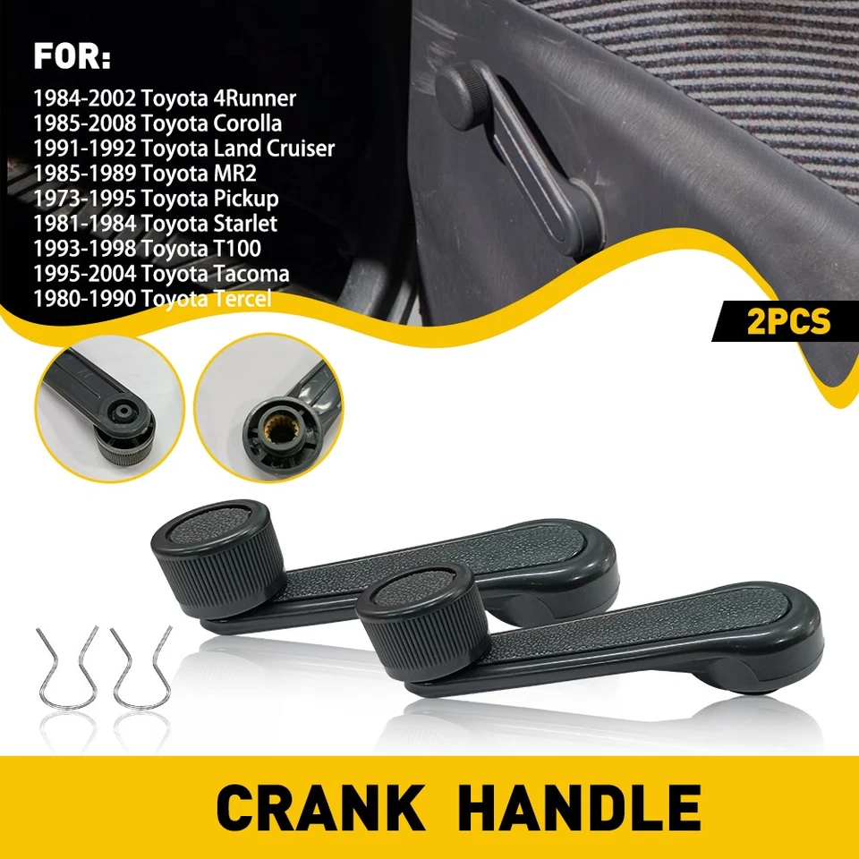Manivela manual 2 piezas manivela gris manivela para Toyota T100 Tacoma 4Runner Corolla Foto 1 de 4