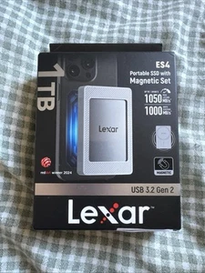 Lexar ES4 Portable SSD with Magnetic Set 1TB, External SSD USB 3.2 Gen 2 - Picture 1 of 2