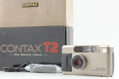 [OPT MINT Box] Contax T2 Silver 35mm Point & Shoot Film Camera From JAPAN - Image 1 of 4