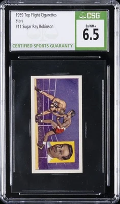 1959 TOP FLIGHT STARS #11 SUGAR RAY ROBINSON CSG 6.5 - Image 1 of 2