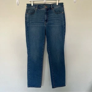 Talbots gerades Bein Damenjeans Größe 12 hohe Taille volle Länge blau Denim - Bild 1 von 7