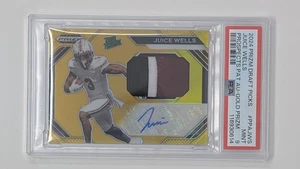 2024 Prizm Draft Picks - Juice Wells #PPAJWS RPA Gold /10 (RC, AU) PSA 9 - Picture 1 of 2
