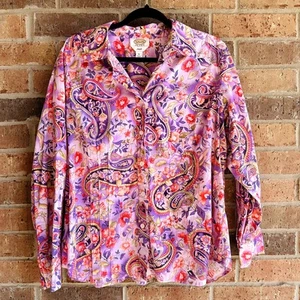 Talbots Woman Stretch Purple/pink blouse 1X - Picture 1 of 4