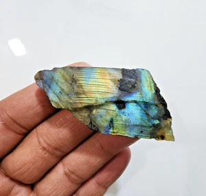 Lastra grezza cristallo labradorite naturale 188 ct pietra preziosa grezza gioielli labradorite - Foto 1 di 8