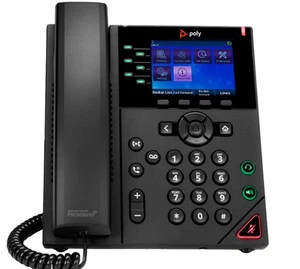 Polycom VVX 350 TISCHTELEFON - Wandmontage - schnurgebunden - sechs Leitungen - schwarz - Bild 1 von 6