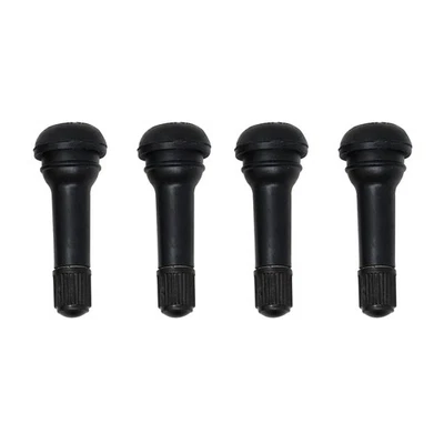 Schrader TR414 Tubeless Rubber Tyre Valves Stem Snap In Car Van Pack of 4 - Image 1 of 4
