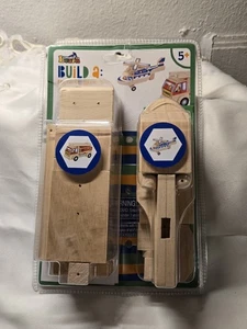 Create & Learn 'Kit de madera Construye un camión de bomberos y helicóptero' Madera NUEVO - Imagen 1 de 3
