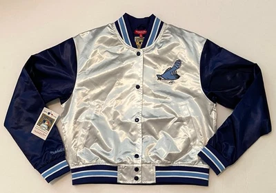NEW Retro Philadelphia Phillies MLB Satin Crop Jacket Mitchell Ness Women's XL - Image 1 of 4