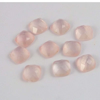 Cojín de cuarzo rosa natural corte rosa de 6 mm a 20 mm piedras preciosas sueltas Foto 1 de 4
