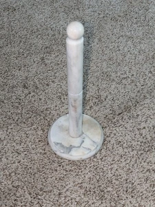 Vintage Grey / White Marble Stone Paper Towel / Toilet Paper 12" Tall - Picture 1 of 12
