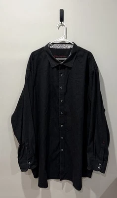 Robert Graham Shirt Odyssey Paisley Contrast Cuff LS Black Button Up Size 5XL - Image 1 of 3