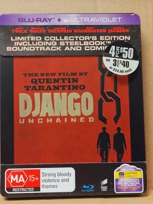 Django Unchained Target Exclusive Steelbook Blu-ray + DVD New - Image 1 of 2