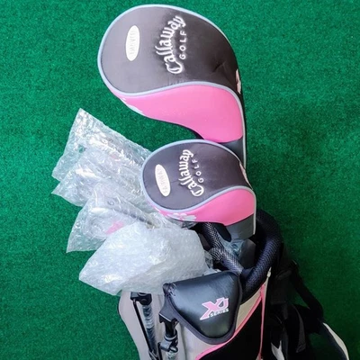 Callaway XJ Series Pink Junior Girls Golf 7 Club Set 53-60" Kid Two Ball Putter - Image 1 of 4