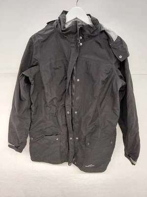 Men's Eddie Bauer Black Size L  Detachable Hood All Weather Jacket - Image 1 of 4