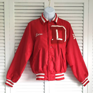 Vintage Cheerleader Girls Jacket Dunedin Falcons 83 Red Size XL