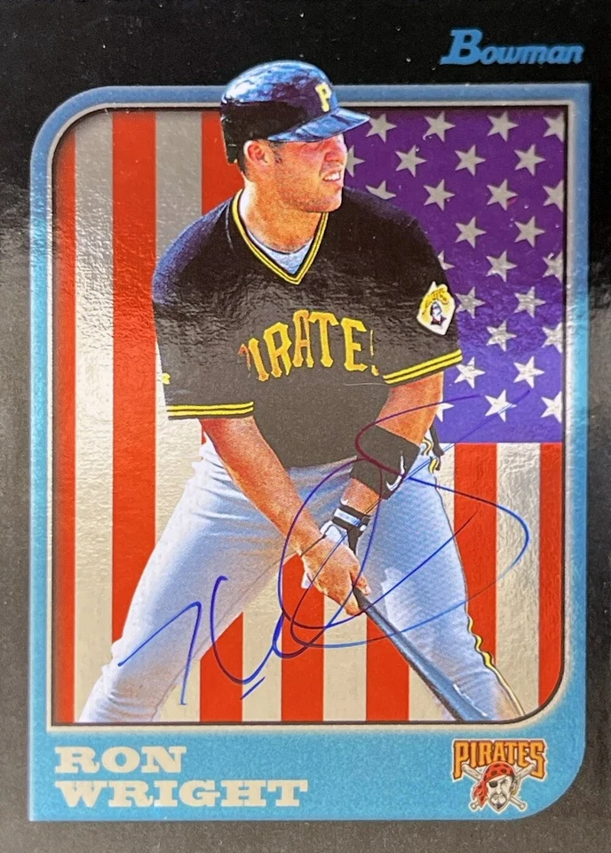1997 Bowman International #165 Ron Wright Rookie Pirates AUTO SIGNED COA - Image 1 of 1