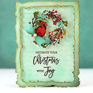 Borde rasgado marco rectangular troqueles de corte de metal plantillas álbumes de recortes tarjetas manualidades - Imagen 1 de 5