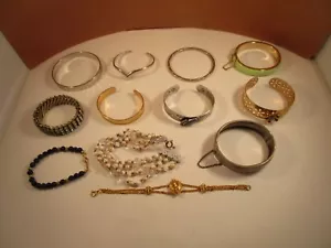 Lotto misto vintage di 12 bracciali braccialetti avon catena strass - Foto 1 di 18