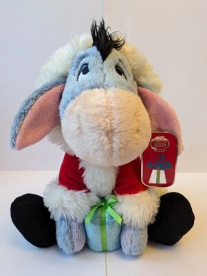 Disney Store Exclusive Winnie The Pooh Xmas Eeyore Soft Toy Plush Brand New - Image 1 of 4