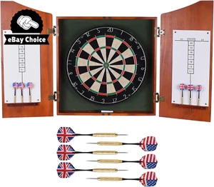 Centerpoint Solid Wood Dartboard Cabinet Dark Ebony Regulation Size 2 Doors - Picture 1 of 12