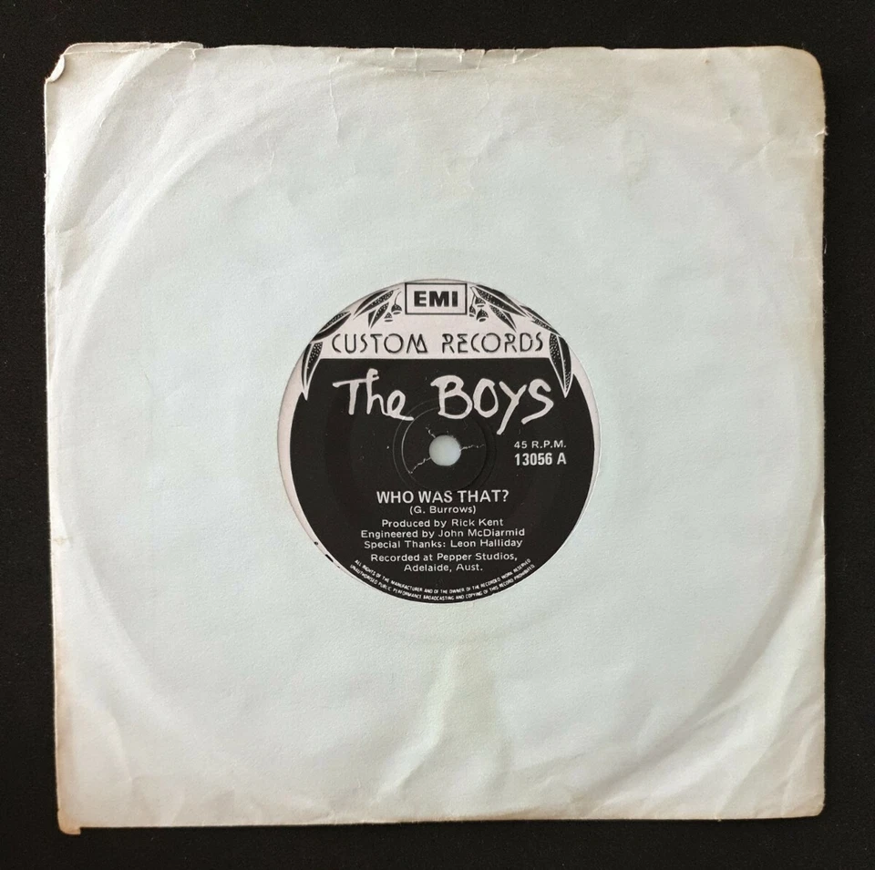 THE BOYS - 'Who Was That? - I Don't Wanna Go' 7" Vinyl Single Record - Imagem 1 de 1