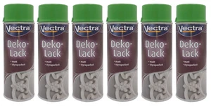 6x Vectra® Dekolack gelbgrün matt 400ml Lackspray Farbspray Sprühdose Spraydose - Bild 1 von 2