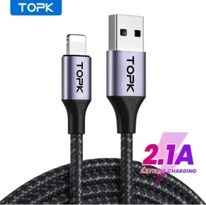 TopK 2M cavo caricabatterie iPhone cavo sincronizzazione dati per iPhone 13 12 11 XR 7 8 SE - Foto 1 di 6