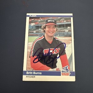 1984 Fleer Britt Burns Chicago White Sox #54 signed autograph baseball card