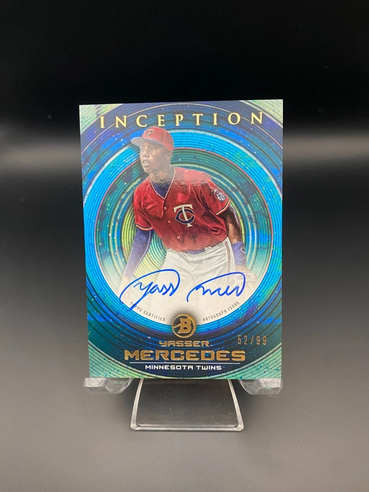 2022 Bowman Inception - Prospect Autographs Yasser Mercedes #52/99 Blue Foil - Image 1 of 1