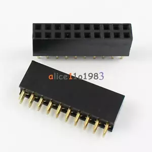 20 STCK. 2x10 20 Pin 2,54 mm zweireihige Buchse gerade Kopfzeile Pitch Steckschlüssel Pin Streifen - Bild 1 von 6