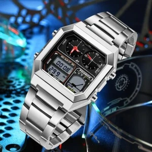 FOXBOX Reloj Digital Hombre - Acero Inoxidable / Crono / 3BAR Impermeable / Con Caja - Imagen 1 de 6