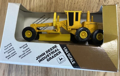 1987 ERTL TOY JOHN  DEERE INDUSTRIAL ROAD GRADER DIECAST MODEL BOX  1: 64 SCALE - Image 1 of 3