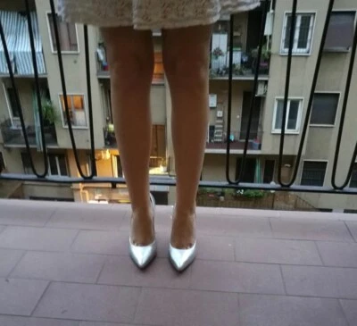 Décolleté a punta con tacco color argento steve madden  - Immagine 1 di 4