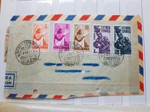 Sobre primer día circulación sellos Guinea Española tipos indígenas 1953 - Imagen 1 de 1