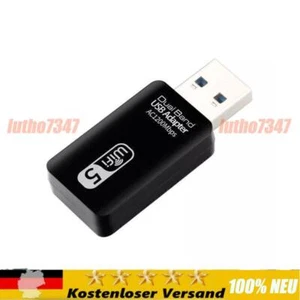5GHz Dual Band USB 3.0 Adapter 1200Mbps WLAN Stick für PC Laptop Windows 8/10/11 - Bild 1 von 9