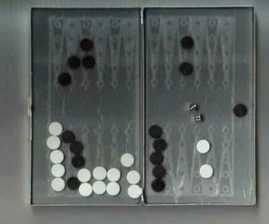 Backgammon, Travel Alu Box, Modiano. - Bild 1 von 3