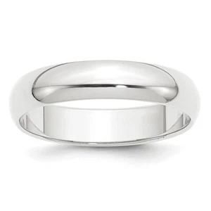 Platinum 5mm Half Round Classic Wedding Ring - Picture 1 of 92