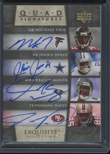 2006 Exquisite Vick Jones Mason Davis #EQS-VJMD Quad Signatures Auto 10/10 - Picture 1 of 2