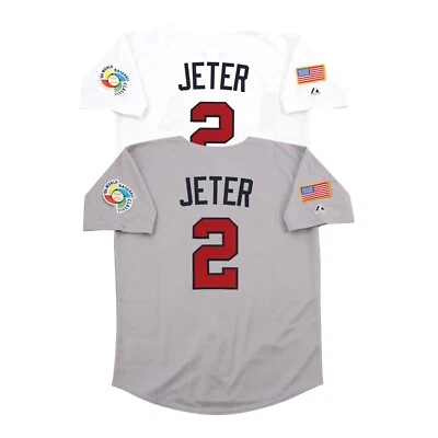 Camiseta deportiva para hombre Derek Jeter 2006 equipo EE. UU. clásico mundial de béisbol WBC (casa/carretera) Foto 1 de 2