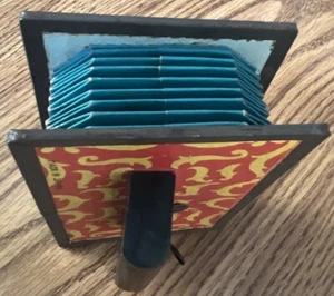 Rare Small Vintage CHILD’S TOY ACCORDION ~ Made in Japan ~ Works ~ Paper & Wood - Picture 1 of 12