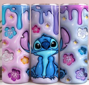 20oz Stainless Steel Tumbler Cup with Stitch 3 design - Picture 1 of 2