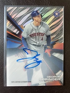 Tarjeta autografiada Topps High Tek George Springer 2015 - firmada - Imagen 1 de 3