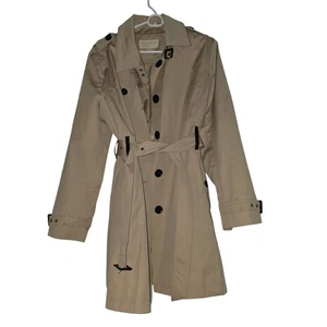 Gabardina para mujer Michael Kors mezcla de algodón tostado con cinturón talla XL - Imagen 1 de 13