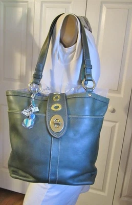 Coach Legacy Lily GREEN Leather Tote 13757 BEAUTY - Image 1 of 4